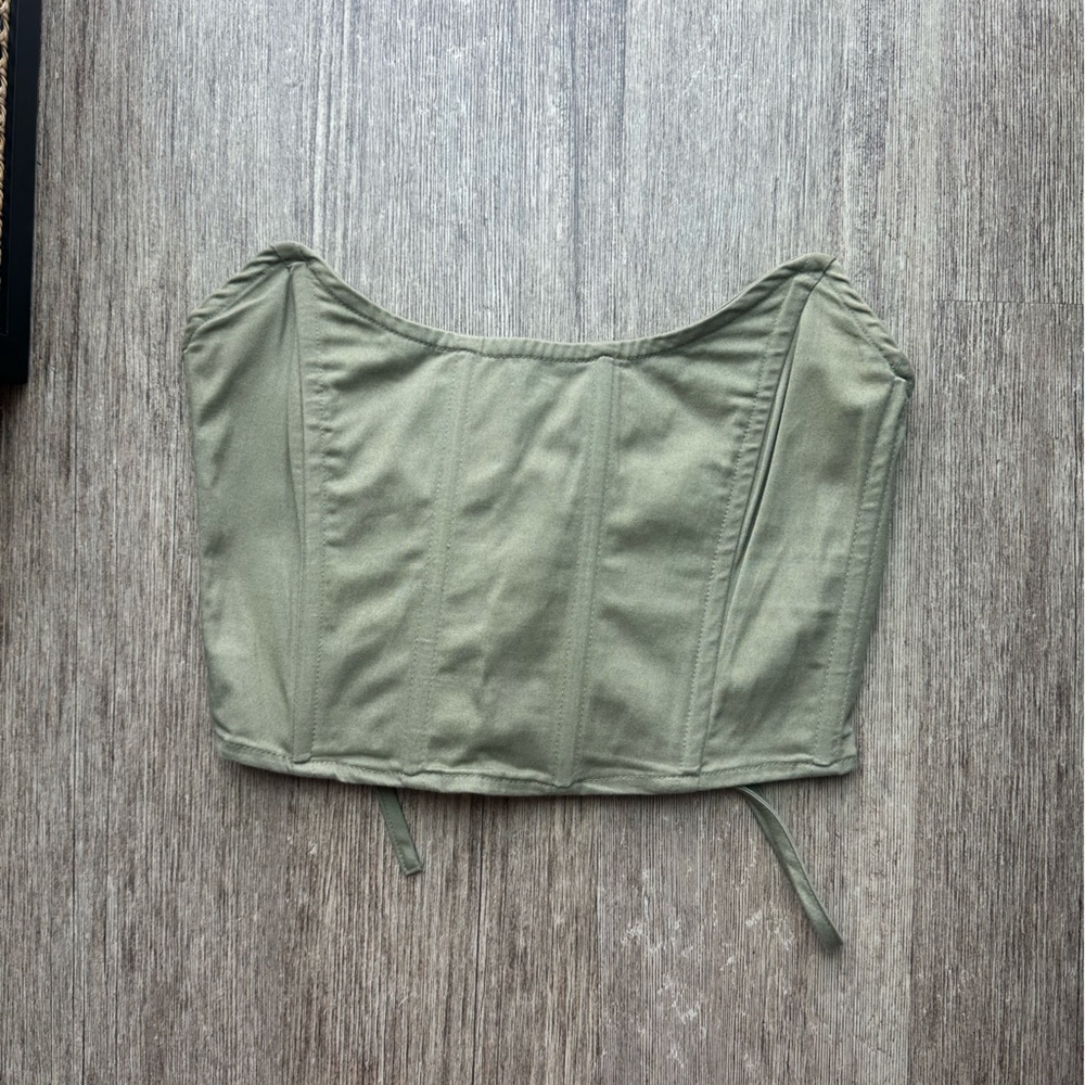 GLASSONS GREEN CORSET TOP! - Picture 1 of 2